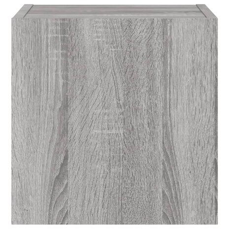Tv-wandmeubel met LED-verlichting 30,5x35x30 cm grijs sonoma 9