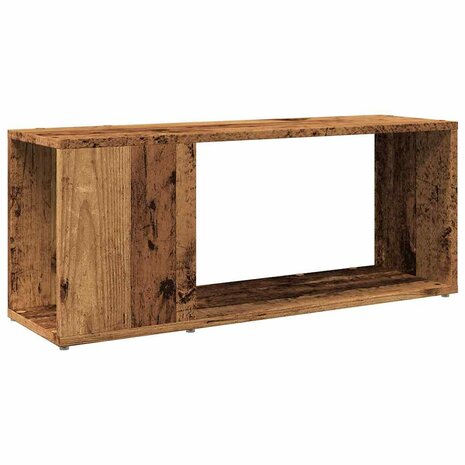 Tv-meubel 80x24x32cm bewerkt hout oud houtkleurig 2