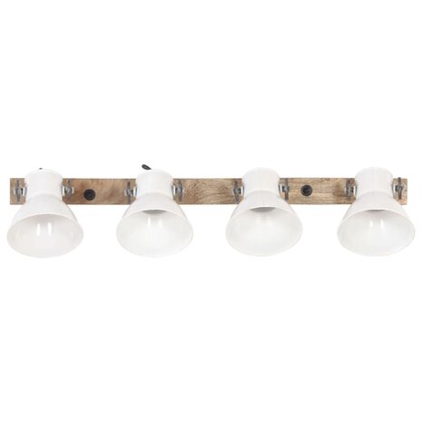 Wandlamp industrieel E27 90x25 cm wit 3