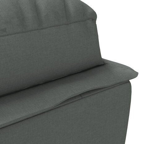 Chaise longue met kussens stof donkergrijs 7