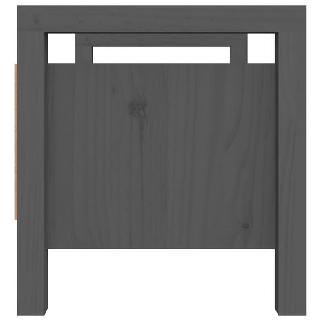 Halbankje 80x40x43 cm massief grenenhout grijs 5