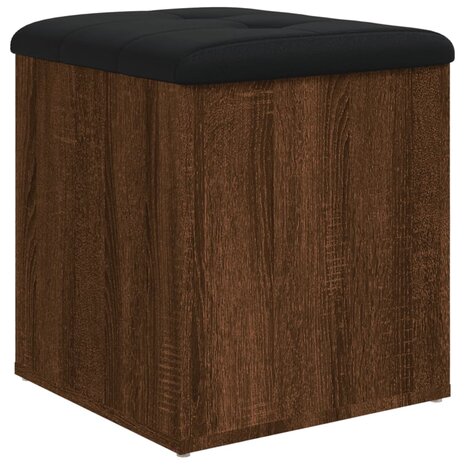 Opbergbankje 42x42x45 cm bewerkt hout bruin eikenkleur 2