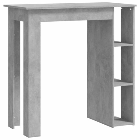 Bartafel met schap 102x50x103,5 cm bewerkt hout betongrijs 2