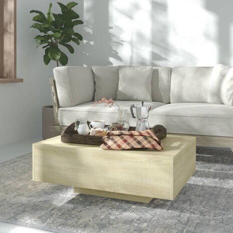 Salontafel 85x55x31 cm bewerkt hout sonoma eikenkleurig 1