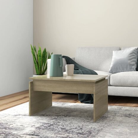 Salontafel 68x50x38 cm bewerkt hout sonoma eikenkleurig 1