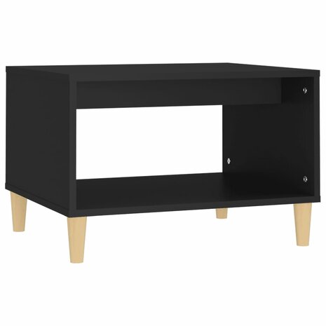 Salontafel 60x50x40 cm bewerkt hout zwart 2