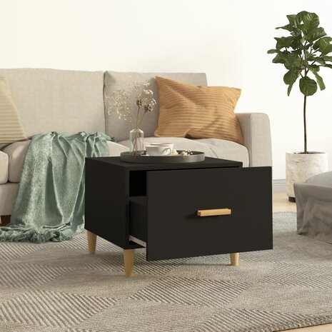 Salontafel 50x50x40 cm bewerkt hout zwart 3