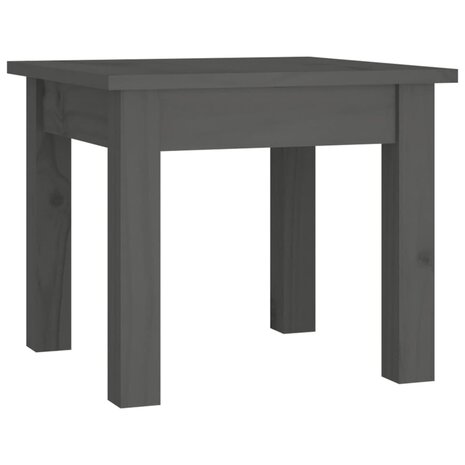 Salontafel 35x35x30 cm massief grenenhout grijs 2