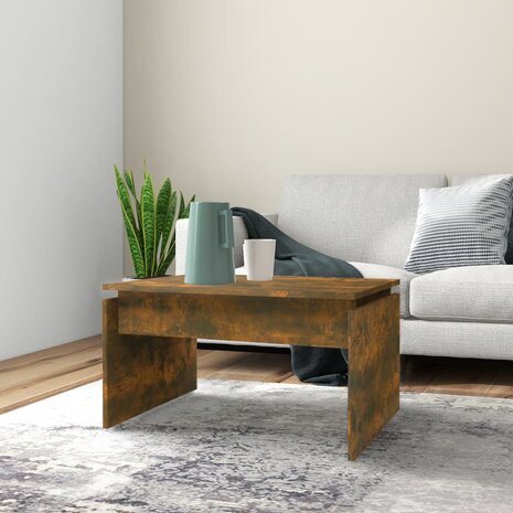 Salontafel 68x50x38 cm bewerkt hout gerookt eikenkleurig 3
