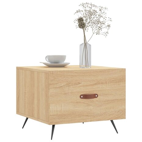 Salontafel 50x50x35 cm bewerkt hout sonoma eikenkleurig 3