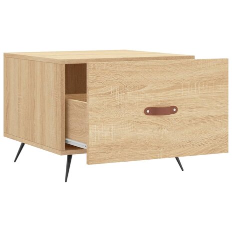 Salontafel 50x50x35 cm bewerkt hout sonoma eikenkleurig 6