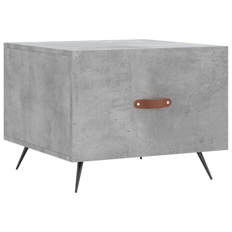 Salontafel 50x50x40 cm bewerkt hout betongrijs 2