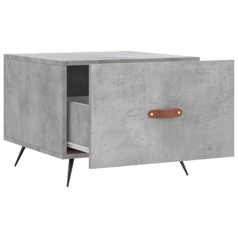 Salontafel 50x50x40 cm bewerkt hout betongrijs 6