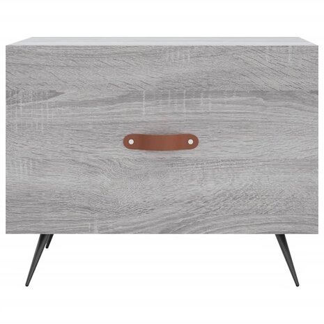 Salontafel 50x50x40 cm bewerkt hout grijs sonoma eiken 5