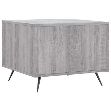 Salontafel 50x50x40 cm bewerkt hout grijs sonoma eiken 8