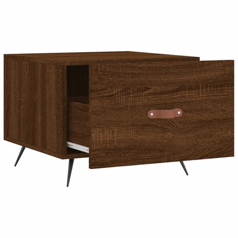 Salontafel 50x50x40 cm bewerkt hout bruin eikenkleur 6