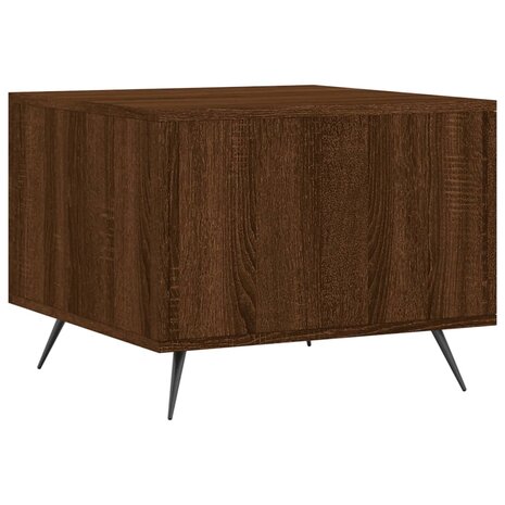 Salontafel 50x50x40 cm bewerkt hout bruin eikenkleur 8