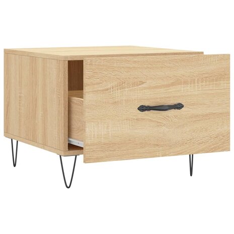Salontafel 50x50x35 cm bewerkt hout sonoma eikenkleurig 6