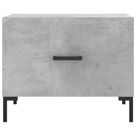 Salontafel 50x50x40 cm bewerkt hout betongrijs 5