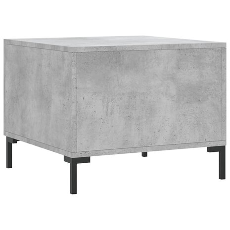 Salontafel 50x50x40 cm bewerkt hout betongrijs 8