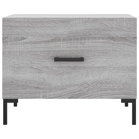 Salontafel 50x50x40 cm bewerkt hout grijs sonoma eiken 5