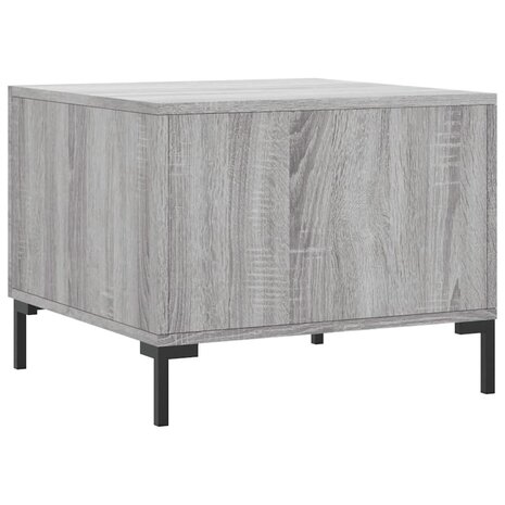 Salontafel 50x50x40 cm bewerkt hout grijs sonoma eiken 8