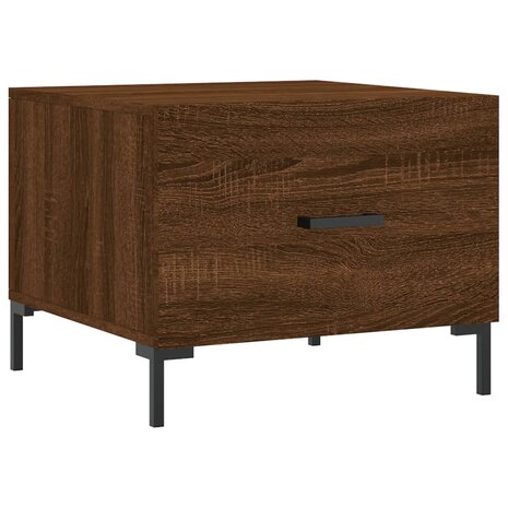 Salontafel 50x50x40 cm bewerkt hout bruin eikenkleur 2