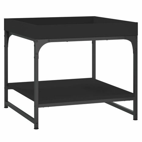 Salontafel 49,5x49,5x45 cm bewerkt hout zwart 6