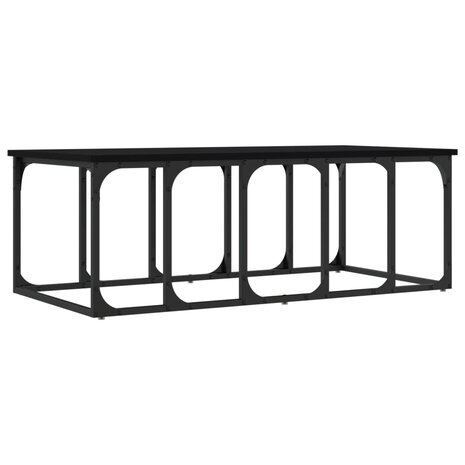 Salontafel 100x50x35,5 cm bewerkt hout zwart 6
