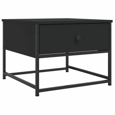 Salontafel 51x51x40 cm bewerkt hout zwart 2