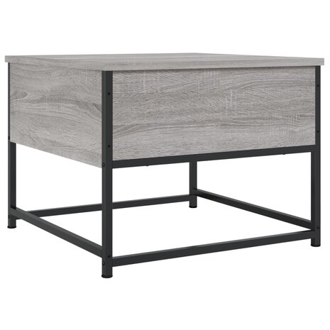 Salontafel 51x51x40 cm bewerkt hout grijs sonoma eikenkleurig 8