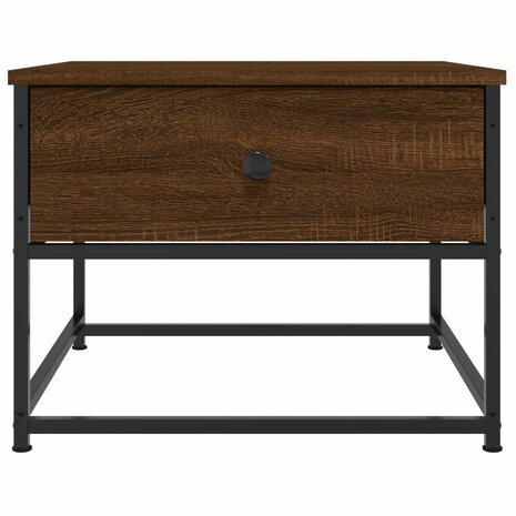 Salontafel 51x51x40 cm bewerkt hout bruin eikenkleur 6
