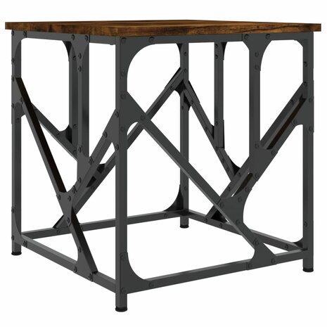 Salontafel 45x45x47,5 cm bewerkt hout gerookt eikenkleurig 2