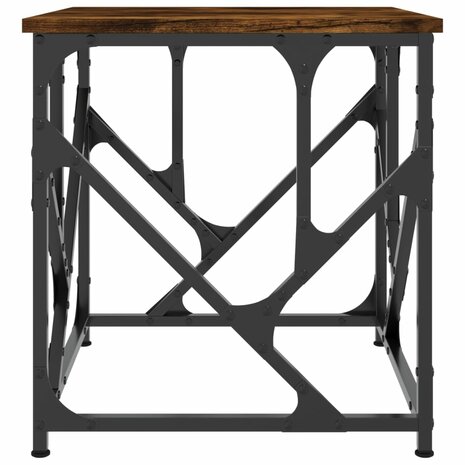 Salontafel 45x45x47,5 cm bewerkt hout gerookt eikenkleurig 4