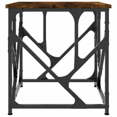 Salontafel 45x45x47,5 cm bewerkt hout gerookt eikenkleurig 5