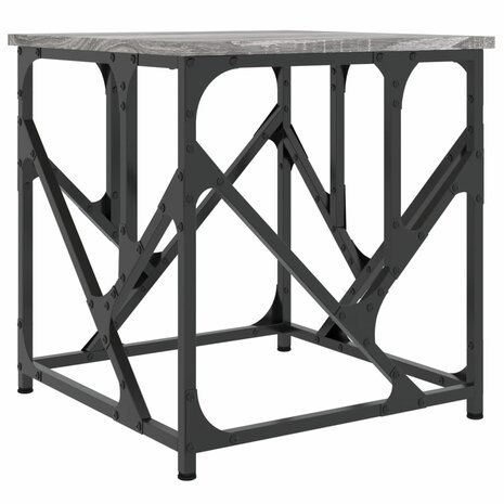 Salontafel 45x45x47,5 cm bewerkt hout grijs sonoma 2