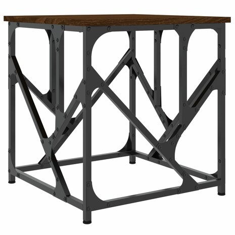 Salontafel 45x45x47,5 cm bewerkt hout bruin eikenkleur 6
