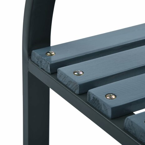 Tuinstoelen 2 st hout grijs 8