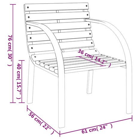 Tuinstoelen 2 st hout grijs 9