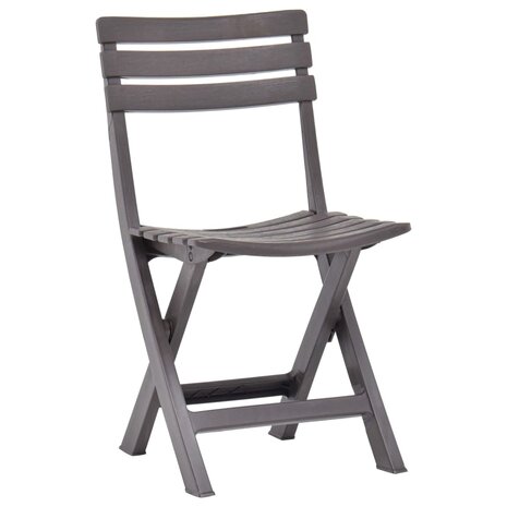 Tuinstoelen inklapbaar 2 st kunststof mokka 2