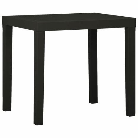 Tuintafel 79x65x72 cm kunststof antracietkleurig 1