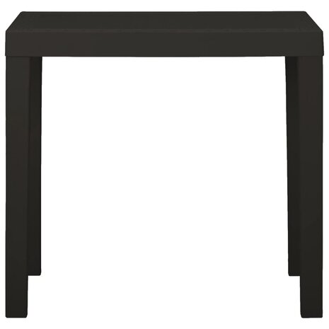 Tuintafel 79x65x72 cm kunststof antracietkleurig 2