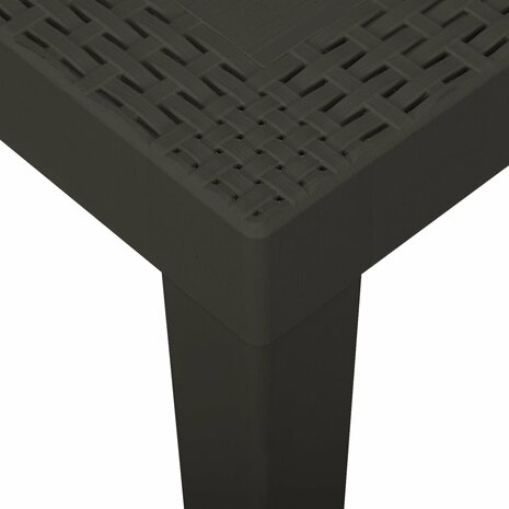 Tuintafel 79x65x72 cm kunststof antracietkleurig 4