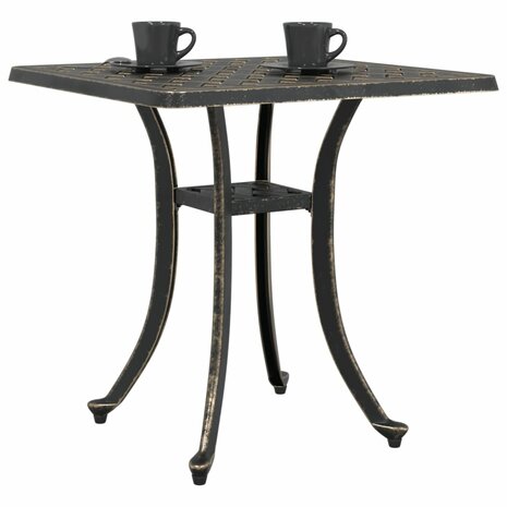 Tuintafel 53x53x53 cm gietaluminium bronskleurig 4