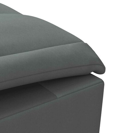 Massage chaise longue met bolster stof donkergrijs 8