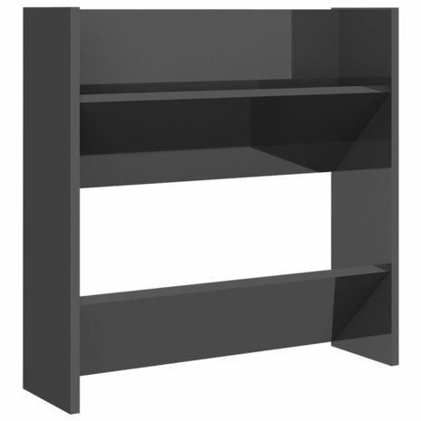 Wandschoenenkasten 2 st 60x18x60 cm hout hoogglans grijs 5