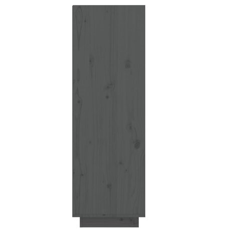 Schoenenkast 30x34x105 cm massief grenenhout grijs 4