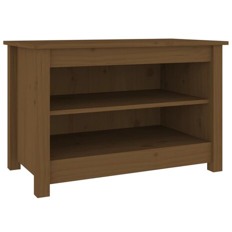 Schoenenkast 70x38x45,5 cm massief grenenhout honingbruin 2