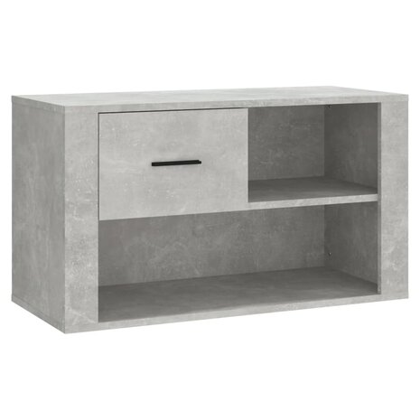 Schoenenkast 80x35x45 cm bewerkt hout betongrijs 2