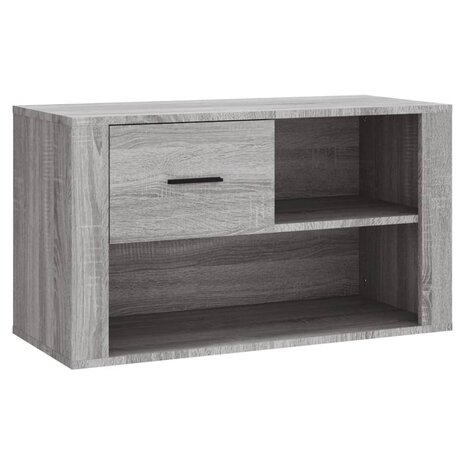 Schoenenkast 80x35x45 cm bewerkt hout grijs sonoma 2